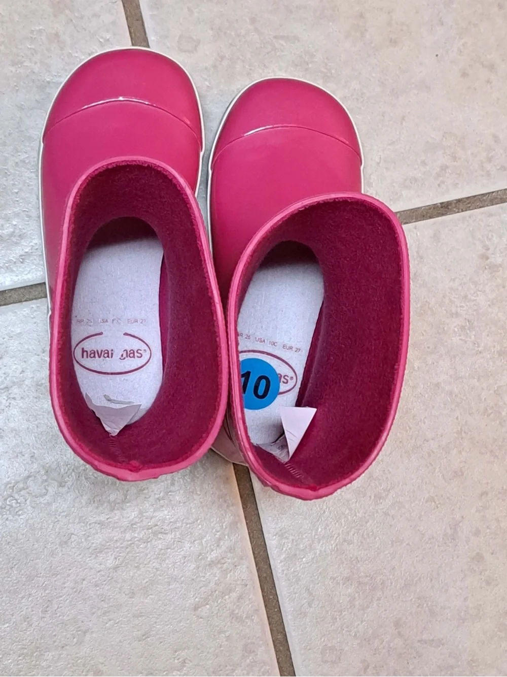 Havaianas Kids Aqua Rain Boots - Pink - USA Toddler Kids Size 10C